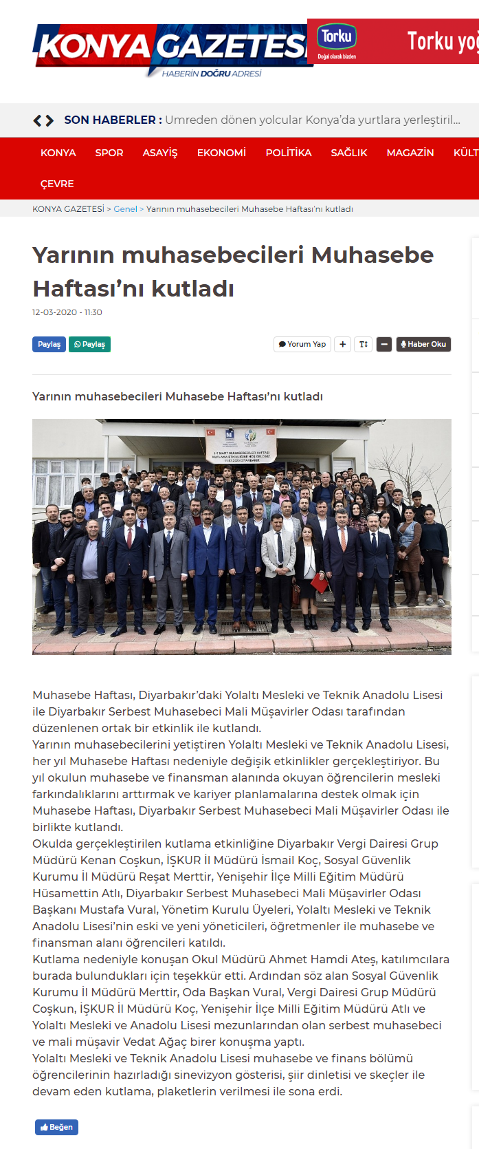 YARININ MUHASEBECİLERİ MUHASEBE HAFTASINI KUTLADI (konyagazetesi.com)